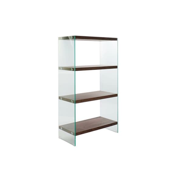 Bokhylla DKD Home Decor Mörkbrun Glas Valnöt Trä MDF 80 x 40 x 150 cm (1)