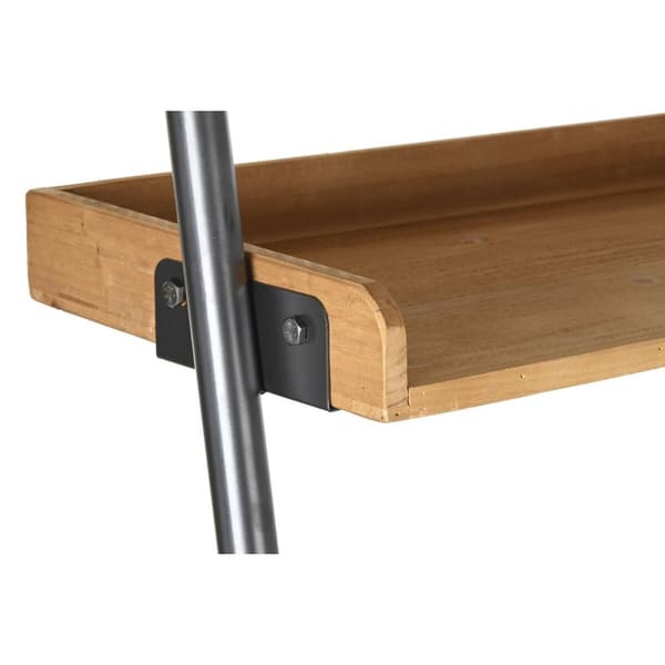 Bokhylla DKD Home Decor Gran Naturell Svart Metall 5 Hyllor (86 x 45 x 200 cm)