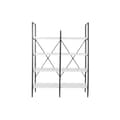 Miniatyrbild 3 av 4: Bokhylla DKD Home Decor Svart Metall Vit 4 Hyllor Trä MDF (110 x 30 x 150 cm)