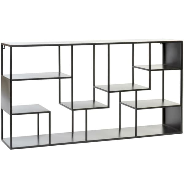 Bokhylla DKD Home Decor Svart Metall 120 x 20 x 60 cm
