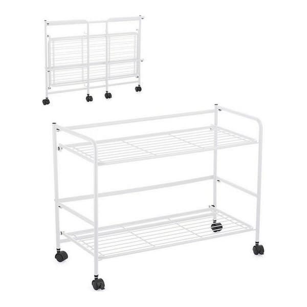 Hylder Confortime Hvid Jern Foldbar Med hjul (67 x 30 x 44,8 cm)