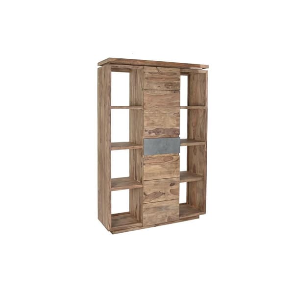 Hylder DKD Home Decor Sheesham Brun Grå Natur Træ 120 x 40 x 185 cm