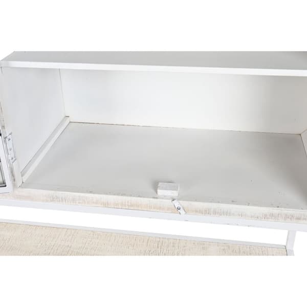 Hylder DKD Home Decor Hvid Sort Metal Mangotræ 170 x 45 x 200 cm