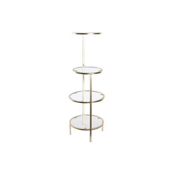 Hylder DKD Home Decor 32,5 x 30 x 86 cm Krystal Gylden Metal