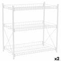 Miniatyrbillede 1 af 2: Hylder Confortime Metal Hvid 52 x 34 x 55 cm (2 enheder)