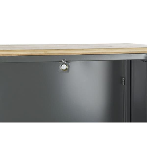 Hyller DKD Home Decor Naturell Grå Metall Tre 2 Hyller (79 x 39 x 133 cm)