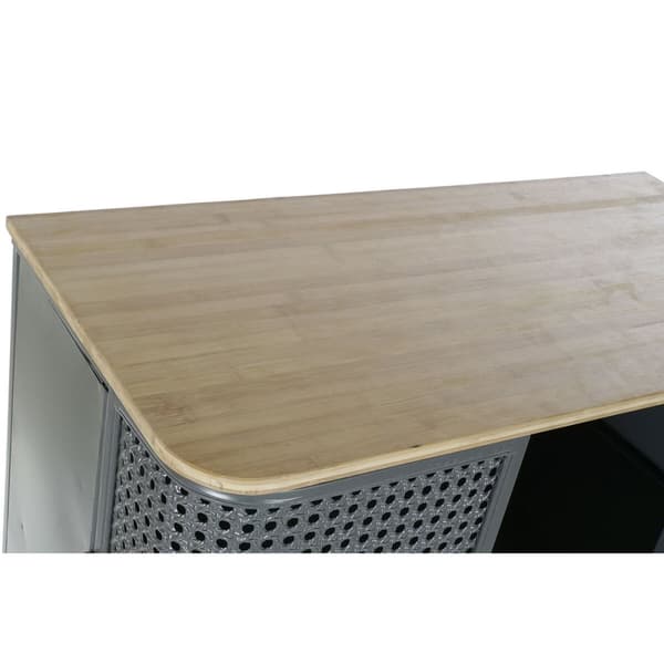 Hyller DKD Home Decor Naturell Grå Metall Tre 2 Hyller (79 x 39 x 133 cm)