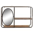 Miniatyrbilde 3 av 4: Hyller DKD Home Decor Svart Mørkebrunt Tre Metall Speil 73 x 19 x 50 cm