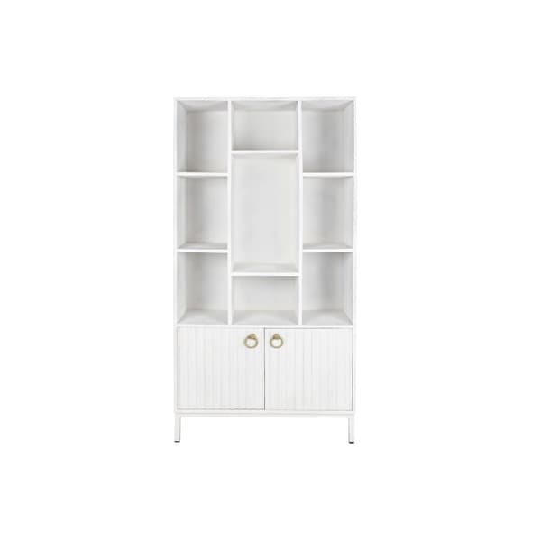 Hyller DKD Home Decor Hvit Metall Treverk av mangotre 90 x 40 x 180 cm