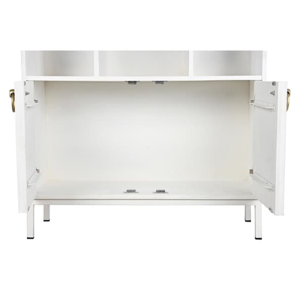 Hyller DKD Home Decor Hvit Metall Treverk av mangotre 90 x 40 x 180 cm