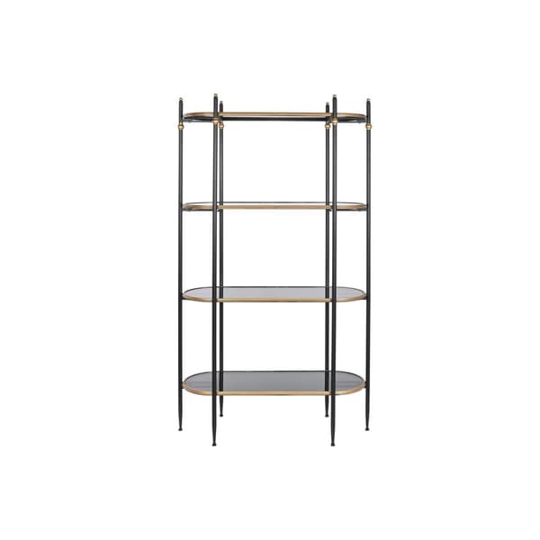 Hyller DKD Home Decor Svart Gyllen Metall Krystall 103 x 42 x 180 cm (1)