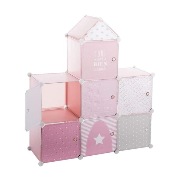 Hyllyt Atmosphera Pink Castle Lasten Modulaarinen polypropeeni (95,5 x 32 x 109 cm)