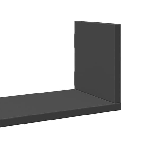 vidaXL Seinähyllyt 3 kpl musta 58x18x18 cm tekninen puu