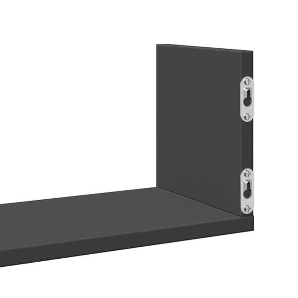 vidaXL Seinähyllyt 3 kpl musta 58x18x18 cm tekninen puu