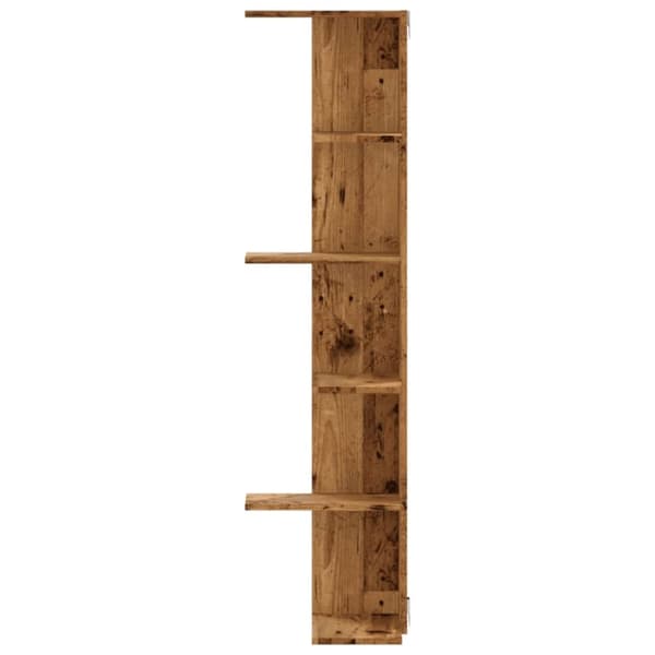 vidaXL væghængt hjørnehylde 36,5x36,5x140 cm konstrueret træ