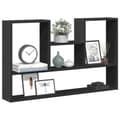 Miniatyrbilde 2 av 11: vidaXL Vegghylle svart 99x15x60 cm konstruert tre