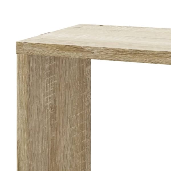 vidaXL Veggmontert hjørnehylle sonoma eik 45x45x147 cm konstruert tre