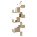 Miniatyrbilde 2 av 10: vidaXL Veggmontert hjørnehylle sonoma eik 45x45x147 cm konstruert tre