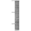 Miniatyrbilde 5 av 10: vidaXL Veggmontert hylle betonggrå 36,5x36,5x140 cm konstruert tre