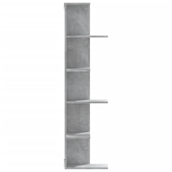 vidaXL Veggmontert hylle betonggrå 36,5x36,5x140 cm konstruert tre