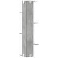Miniatyrbilde 7 av 10: vidaXL Veggmontert hylle betonggrå 36,5x36,5x140 cm konstruert tre