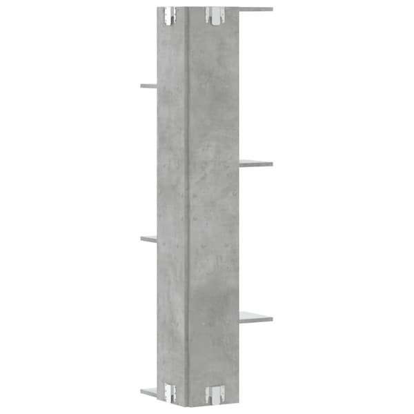 vidaXL Veggmontert hylle betonggrå 36,5x36,5x140 cm konstruert tre