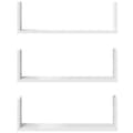Miniatyrbilde 5 av 11: vidaXL Vegghyller 3 stk hvit 58x18x18 cm konstruert tre