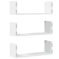 Miniatyrbilde 7 av 11: vidaXL Vegghyller 3 stk hvit 58x18x18 cm konstruert tre