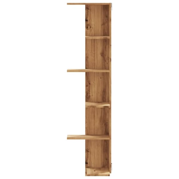 vidaXL Veggmontert hylle artisan eik 36,5x36,5x140 cm konstruert tre