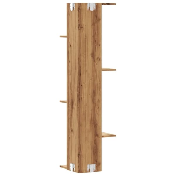 vidaXL Veggmontert hylle artisan eik 36,5x36,5x140 cm konstruert tre