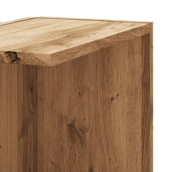 vidaXL Veggmontert hylle artisan eik 36,5x36,5x140 cm konstruert tre