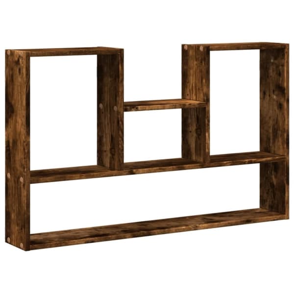 vidaXL Vegghylle røkt eik 99x15x60 cm konstruert tre