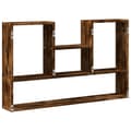 Miniatyrbilde 7 av 11: vidaXL Vegghylle røkt eik 99x15x60 cm konstruert tre
