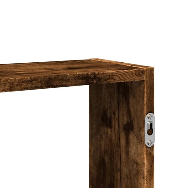 vidaXL Vegghylle røkt eik 99x15x60 cm konstruert tre