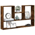 Miniatyrbilde 2 av 11: vidaXL Vegghylle røkt eik 99x15x60 cm konstruert tre
