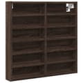 Miniatyrbilde 3 av 11: vidaXL Hyller brun eik 60x8,5x58 cm konstruert tre