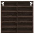 Miniatyrbilde 5 av 11: vidaXL Hyller brun eik 60x8,5x58 cm konstruert tre