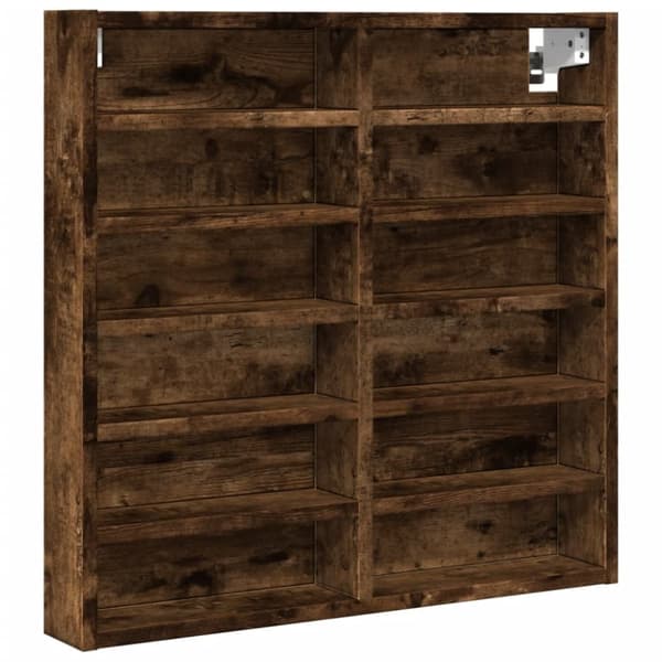 vidaXL Hyller røkt eik 60x8,5x58 cm konstruert tre