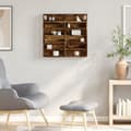 Miniatyrbilde 4 av 11: vidaXL Hyller røkt eik 60x8,5x58 cm konstruert tre