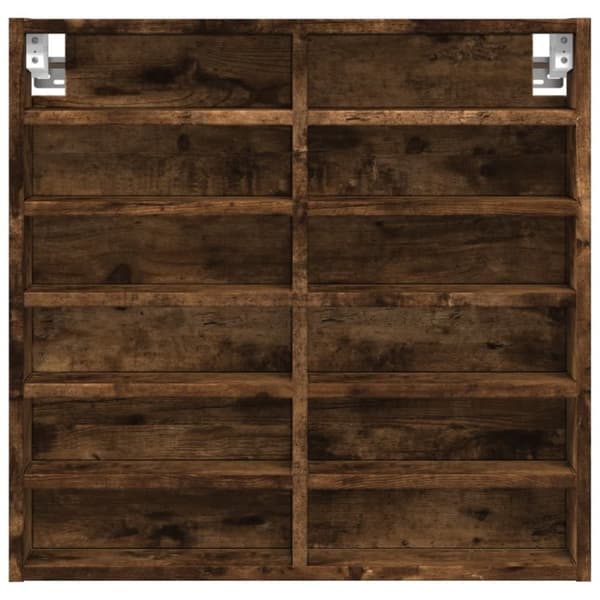 vidaXL Vitrinskåp rökfärgad ek 60x8,5x58 cm konstruerat trä