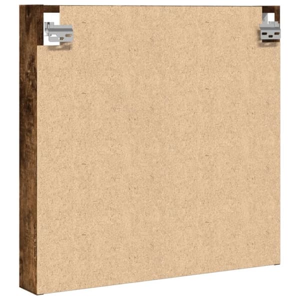 vidaXL Vitrinskåp rökfärgad ek 60x8,5x58 cm konstruerat trä