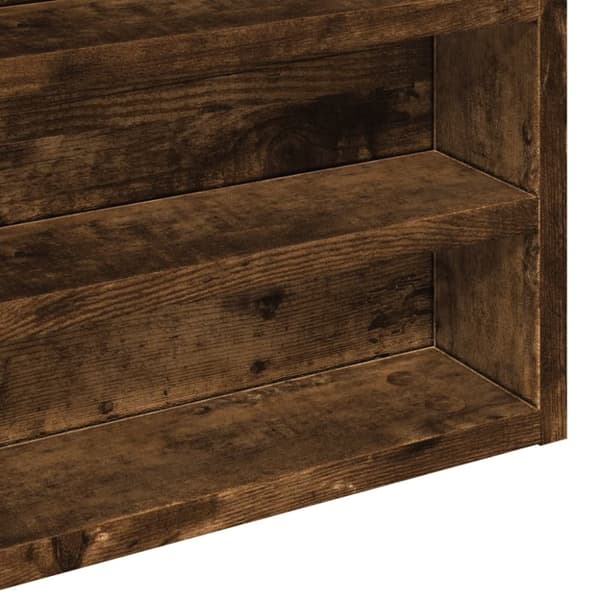 vidaXL Vitrinskåp rökfärgad ek 60x8,5x58 cm konstruerat trä