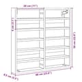 Miniatyrbilde 11 av 11: vidaXL Hyller røkt eik 60x8,5x58 cm konstruert tre