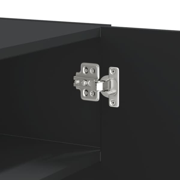 vidaXL vægskab 75x35x60 cm konstrueret træ sort