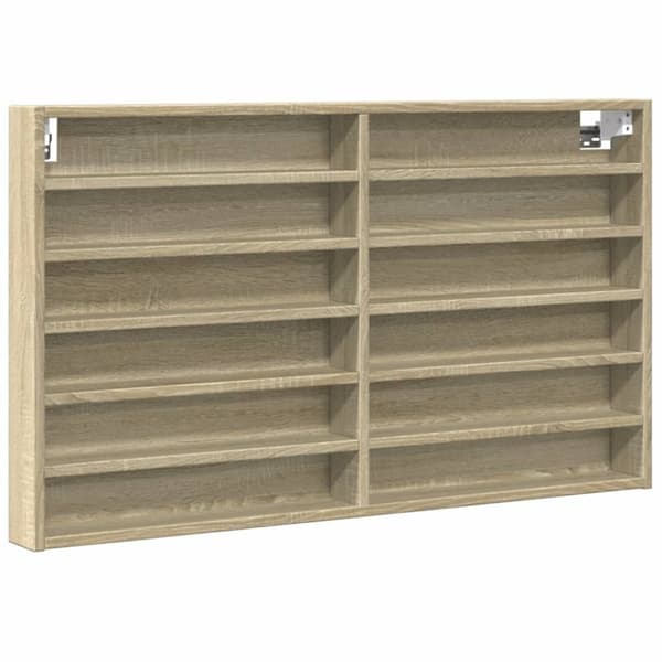 vidaXL vitrineskab 100x8,5x58 cm konstrueret træ sonoma-eg