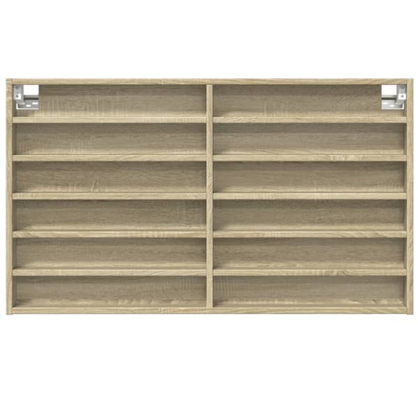 vidaXL vitrineskab 100x8,5x58 cm konstrueret træ sonoma-eg