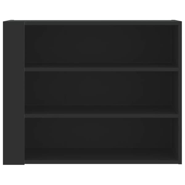 vidaXL vægskab 75x35x60 cm konstrueret træ sort