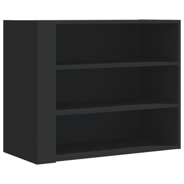vidaXL vægskab 75x35x60 cm konstrueret træ sort