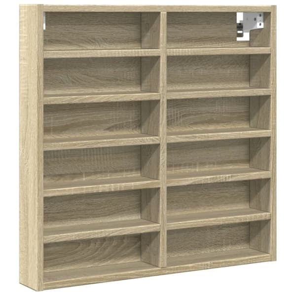 vidaXL vitrineskab 60x8,5x58 cm konstrueret træ sonoma-eg