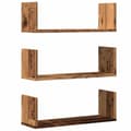 Pikkukuva 3 / 11: vidaXL Seinähyllyt 3 kpl vanha puu 58x18x18 cm tekninen puu